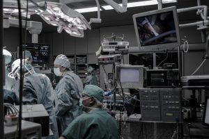 A perfusionist working in operation room.